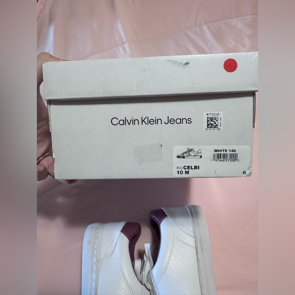 Calvin Klein Jeans White and Red Sneakers - Picture 6 of 6
